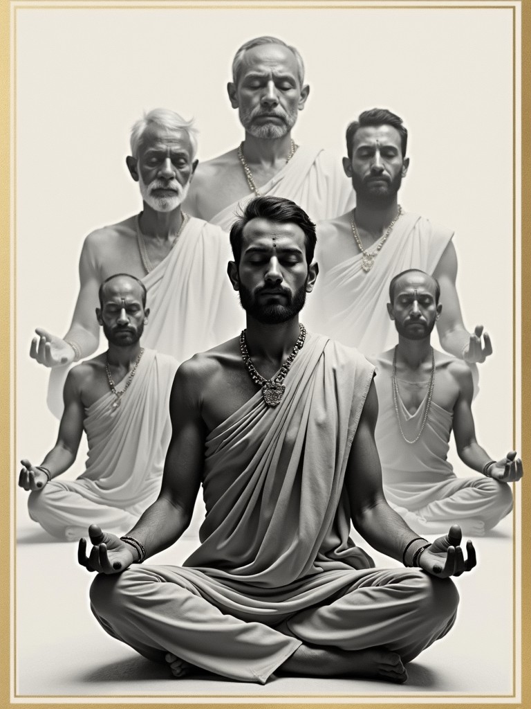 The Kriya Yoga lineage masters — Mahavatar Babaji, Lahiri Mahasaya, Sri Yukteswar, Paramahansa Yogananda